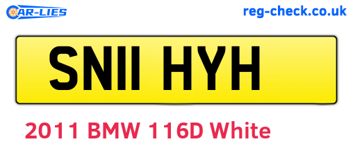 SN11HYH are the vehicle registration plates.