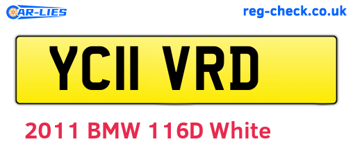 YC11VRD are the vehicle registration plates.