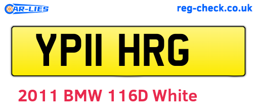 YP11HRG are the vehicle registration plates.