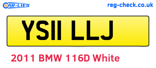YS11LLJ are the vehicle registration plates.