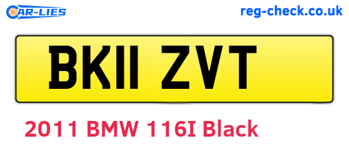 BK11ZVT are the vehicle registration plates.