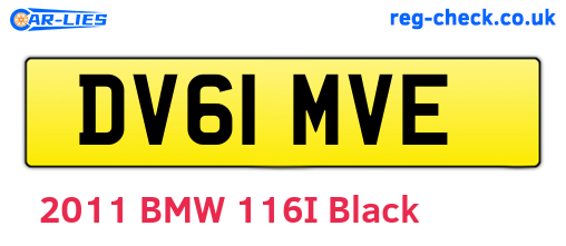 DV61MVE are the vehicle registration plates.