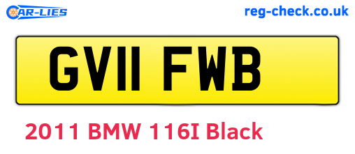 GV11FWB are the vehicle registration plates.