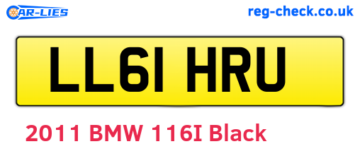 LL61HRU are the vehicle registration plates.
