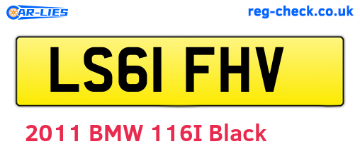 LS61FHV are the vehicle registration plates.