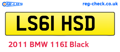 LS61HSD are the vehicle registration plates.
