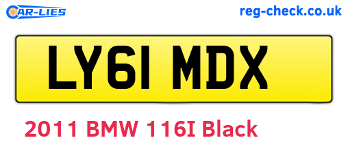 LY61MDX are the vehicle registration plates.