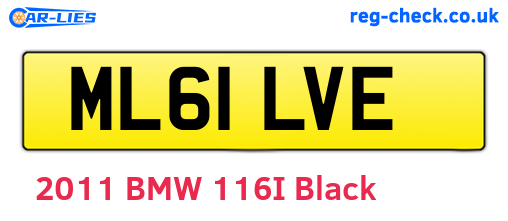 ML61LVE are the vehicle registration plates.