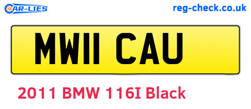 MW11CAU are the vehicle registration plates.