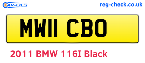 MW11CBO are the vehicle registration plates.