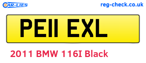 PE11EXL are the vehicle registration plates.