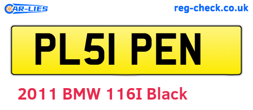 PL51PEN are the vehicle registration plates.