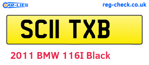 SC11TXB are the vehicle registration plates.