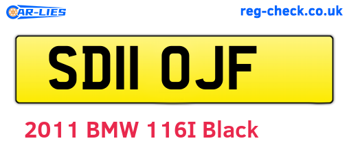 SD11OJF are the vehicle registration plates.
