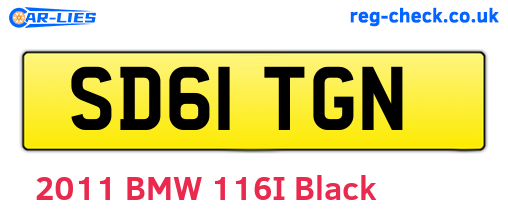 SD61TGN are the vehicle registration plates.