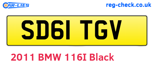 SD61TGV are the vehicle registration plates.