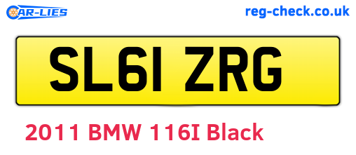 SL61ZRG are the vehicle registration plates.