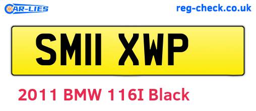 SM11XWP are the vehicle registration plates.