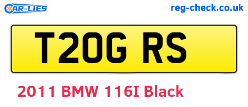 T20GRS are the vehicle registration plates.