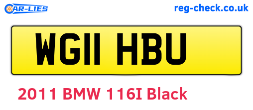 WG11HBU are the vehicle registration plates.