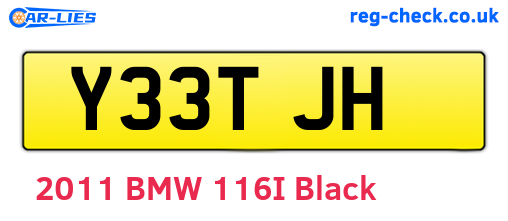 Y33TJH are the vehicle registration plates.