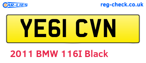 YE61CVN are the vehicle registration plates.