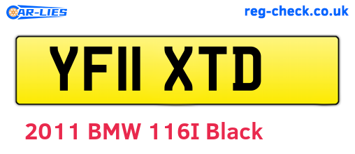 YF11XTD are the vehicle registration plates.