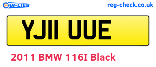YJ11UUE are the vehicle registration plates.