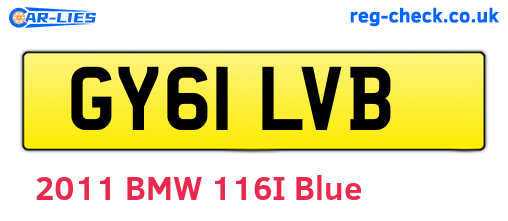 GY61LVB are the vehicle registration plates.