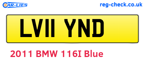 LV11YND are the vehicle registration plates.