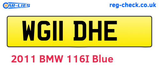 WG11DHE are the vehicle registration plates.