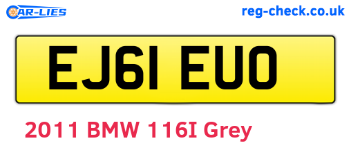 EJ61EUO are the vehicle registration plates.