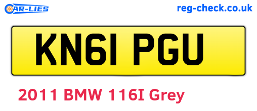 KN61PGU are the vehicle registration plates.