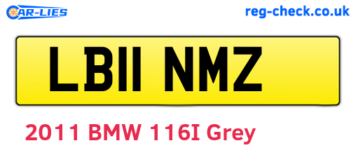 LB11NMZ are the vehicle registration plates.