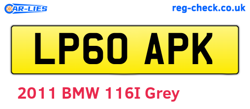 LP60APK are the vehicle registration plates.
