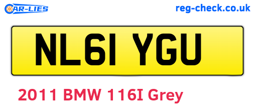 NL61YGU are the vehicle registration plates.