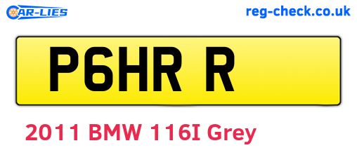 P6HRR are the vehicle registration plates.