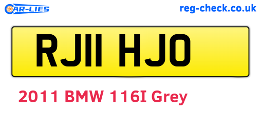 RJ11HJO are the vehicle registration plates.