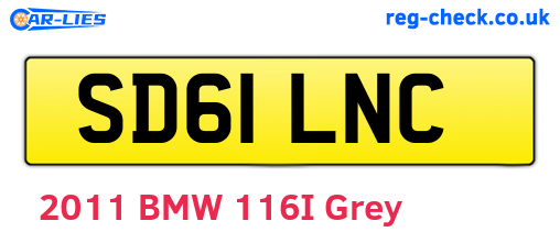 SD61LNC are the vehicle registration plates.