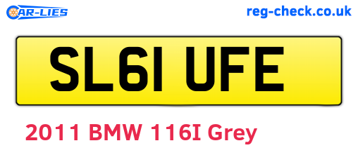SL61UFE are the vehicle registration plates.