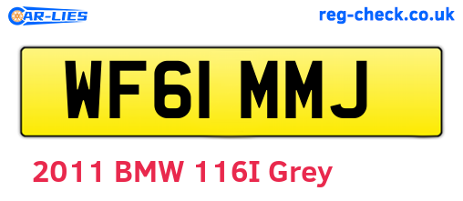 WF61MMJ are the vehicle registration plates.