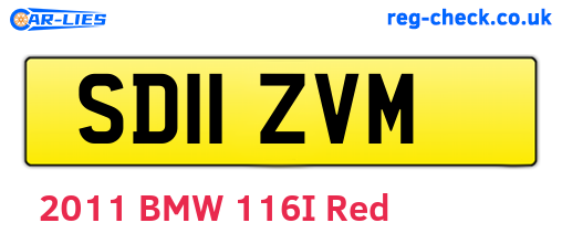 SD11ZVM are the vehicle registration plates.