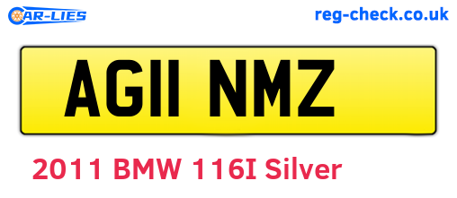 AG11NMZ are the vehicle registration plates.