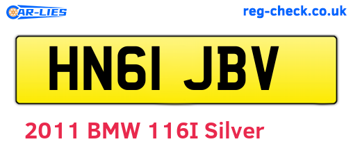 HN61JBV are the vehicle registration plates.