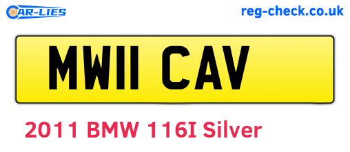 MW11CAV are the vehicle registration plates.