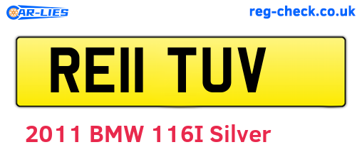 RE11TUV are the vehicle registration plates.