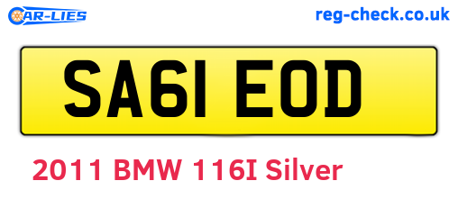 SA61EOD are the vehicle registration plates.