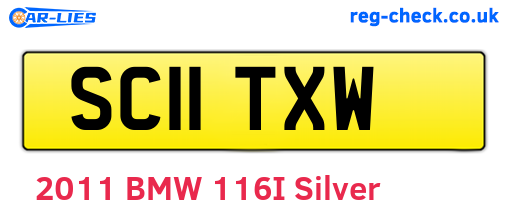 SC11TXW are the vehicle registration plates.