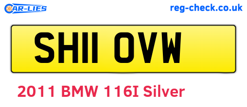 SH11OVW are the vehicle registration plates.