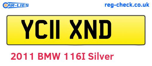 YC11XND are the vehicle registration plates.